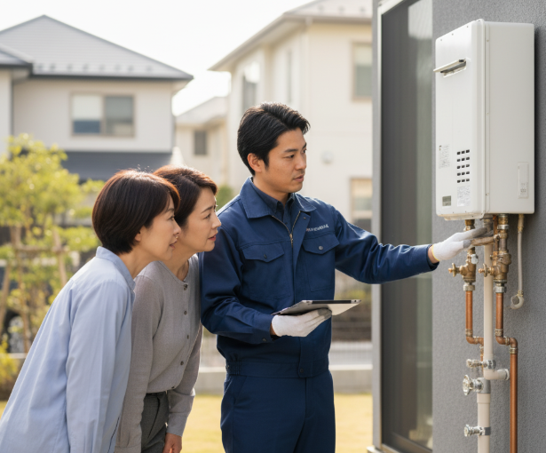 給湯器がガス臭い？外から？原因と緊急対処法