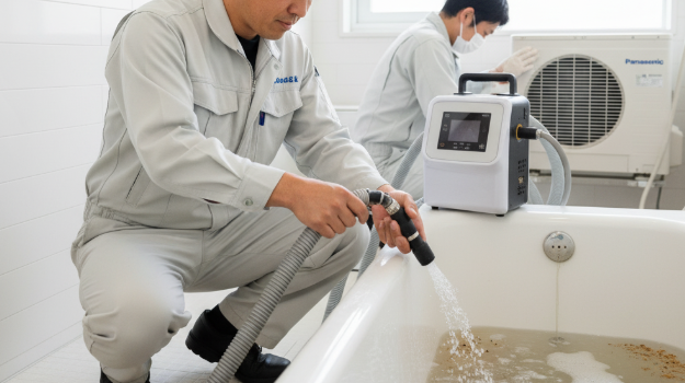 三菱エコキュート洗浄｜ジャバを使った詳しい風呂釜洗浄の手順