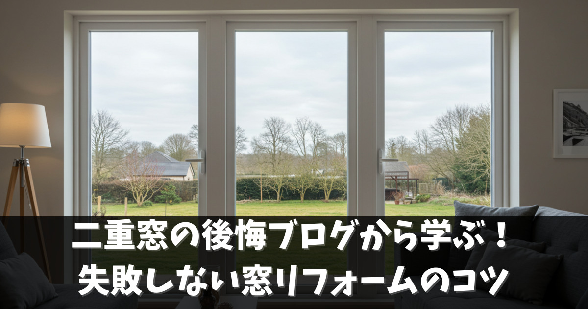 二重窓の後悔ブログから学ぶ！失敗しない窓リフォームのコツ