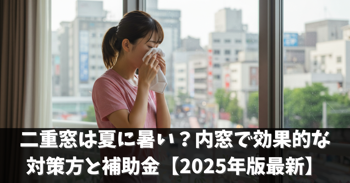 二重窓は夏に暑い？内窓で効果的な対策方と補助金【2025年最新】