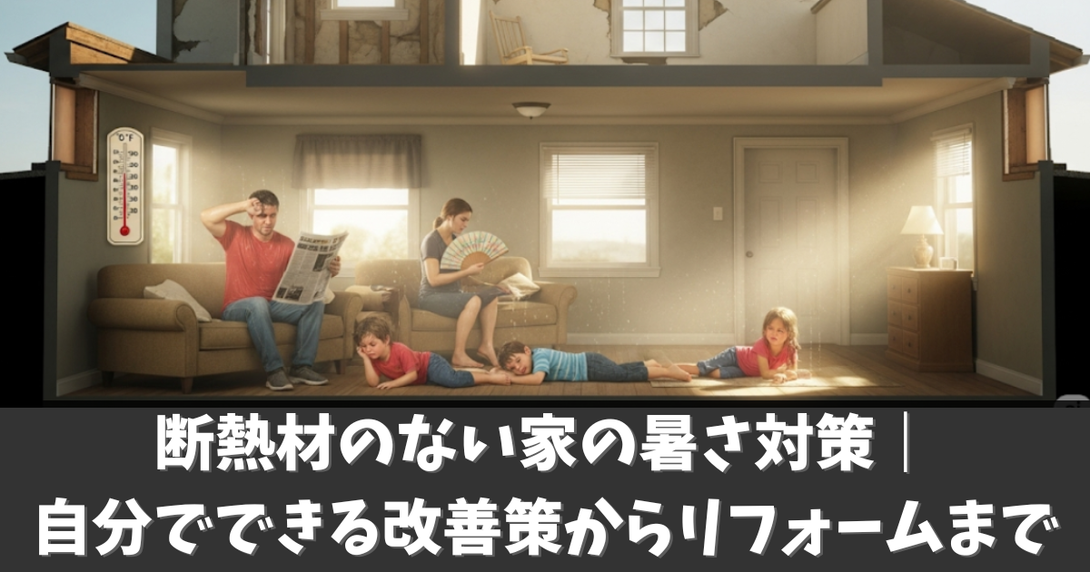 断熱材のない家の暑さ対策｜自分でできる改善策からリフォームまで