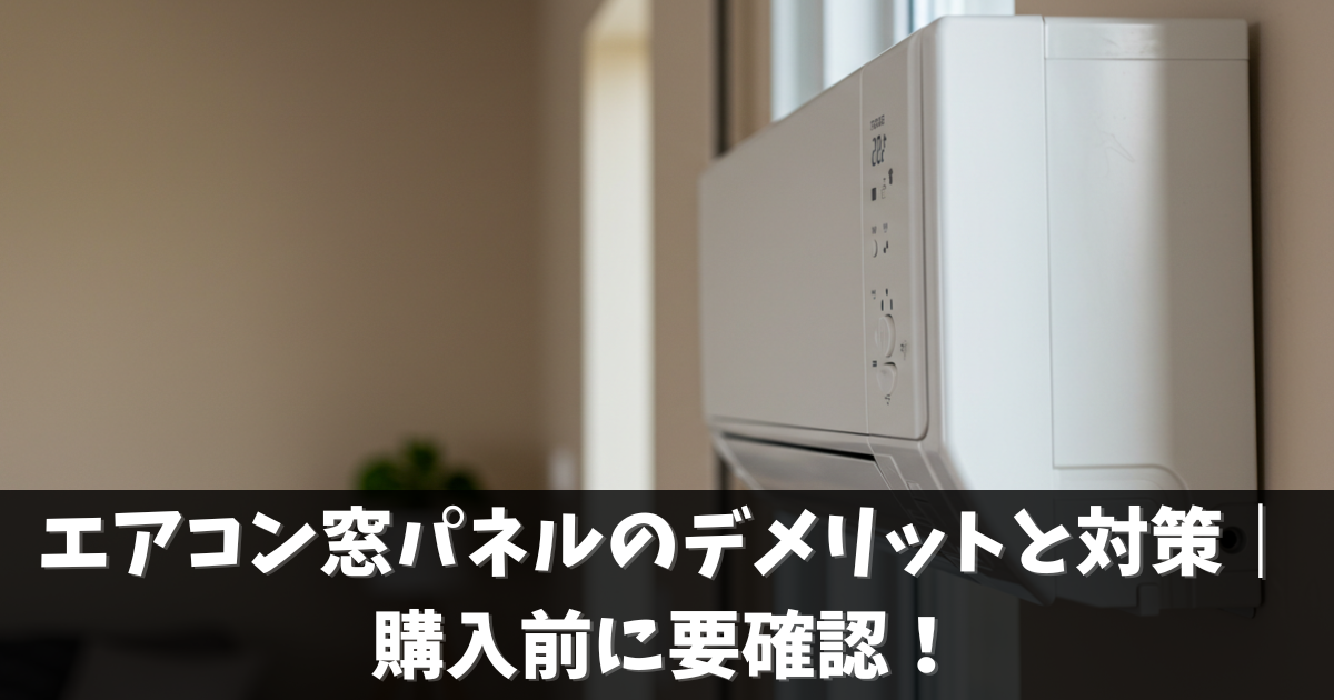 エアコン窓パネルのデメリットと対策｜購入前に要確認！