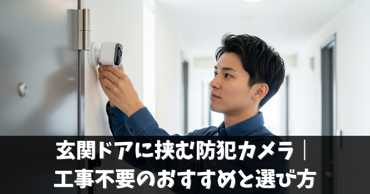 玄関ドアに挟む防犯カメラ｜工事不要のおすすめと選び方