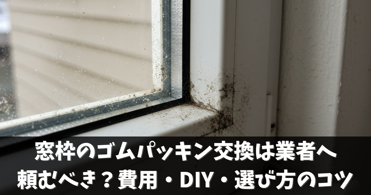 窓枠のゴムパッキン交換は業者へ頼むべき？費用・DIY・選び方のコツ