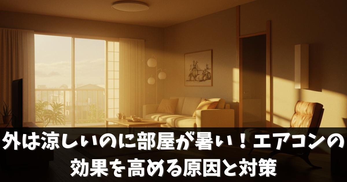 外は涼しいのに部屋が暑い！エアコンの効果を高める原因と対策