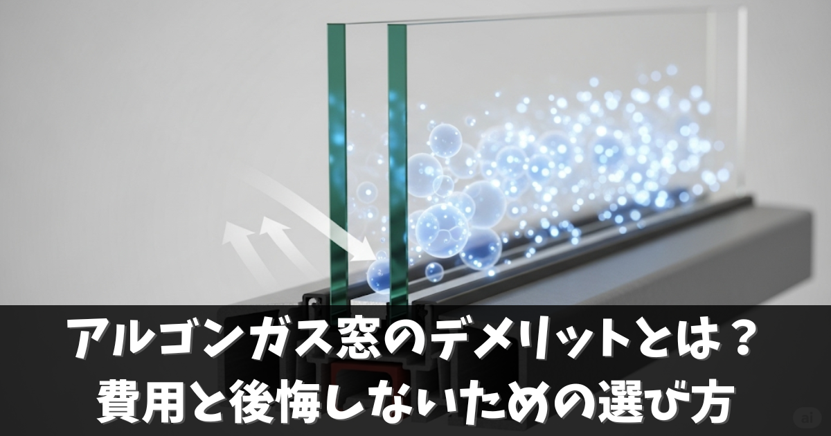 アルゴンガス窓のデメリットとは？費用と後悔しないための選び方