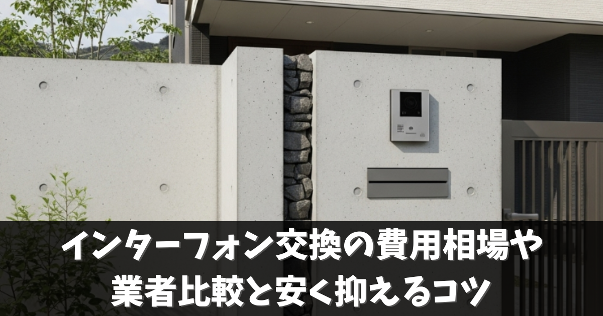 インターフォン交換の費用相場や業者比較と安く抑えるコツ