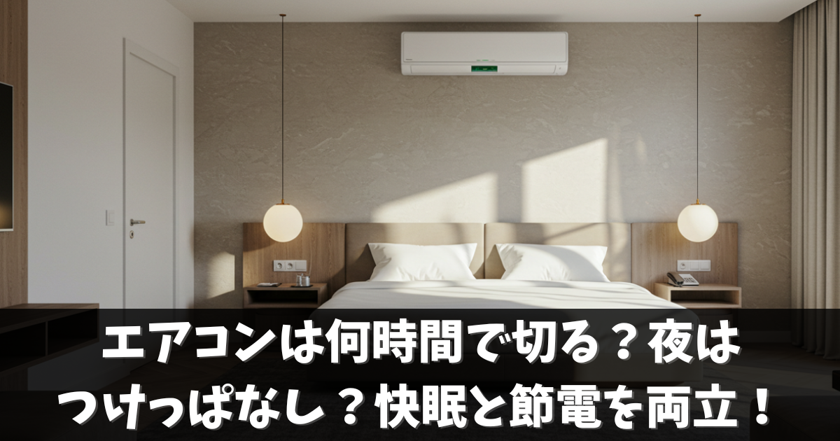 エアコンは何時間で切る？夜はつけっぱなし？快眠と節電を両立！
