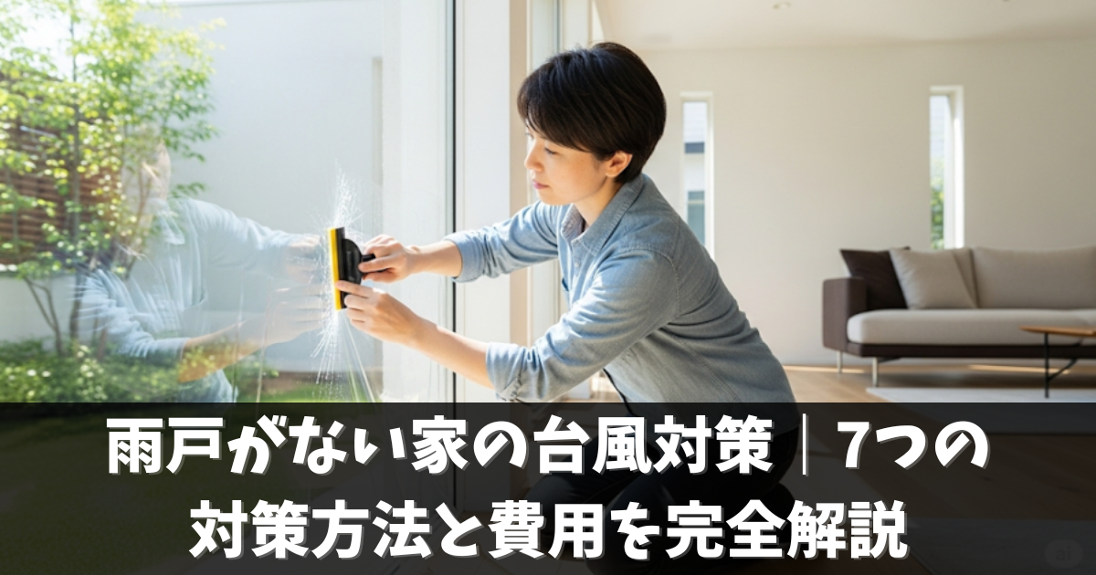 雨戸がない家の台風対策｜7つの対策方法と費用を完全解説