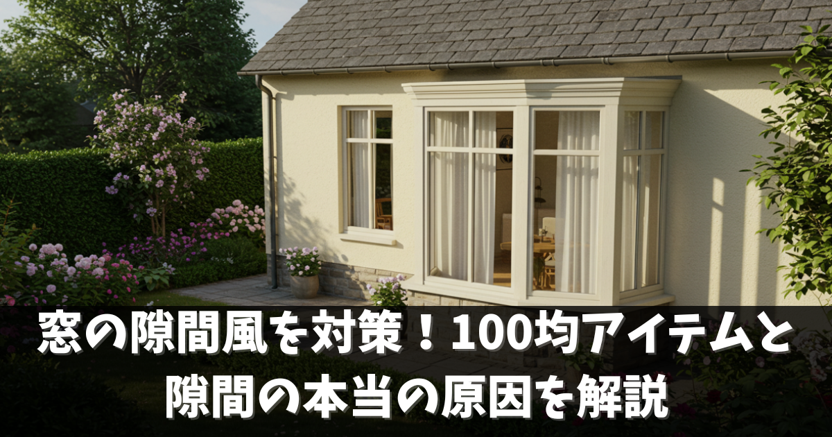 窓の隙間風を対策！100均アイテムと隙間の本当の原因を解説