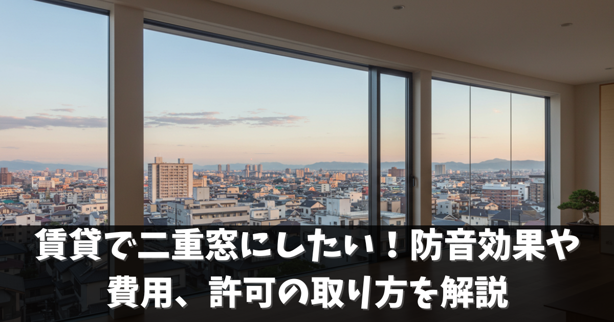 賃貸で二重窓にしたい！防音効果や費用、許可の取り方を解説