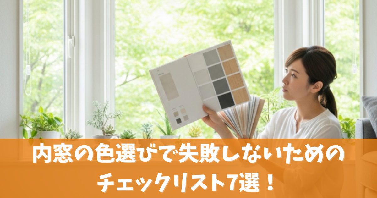 内窓の色選びで失敗しないためのチェックリスト7選！おしゃれなデザインの選び方