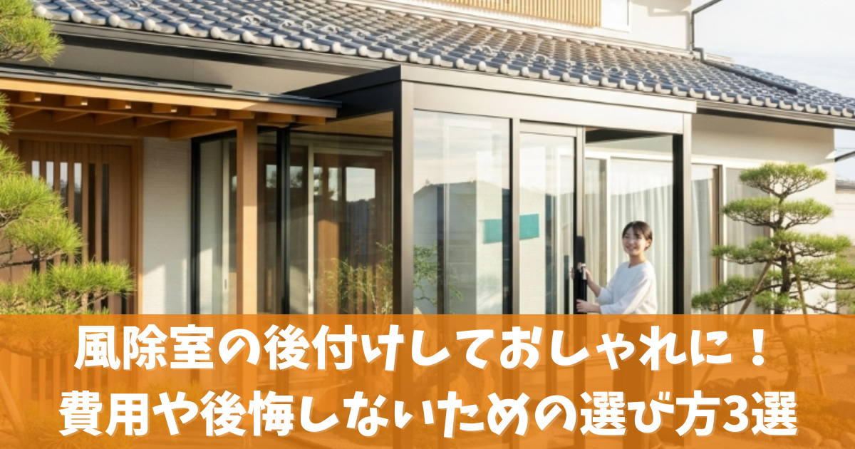 風除室の後付けをしておしゃれに！費用や後悔しないための選び方3選