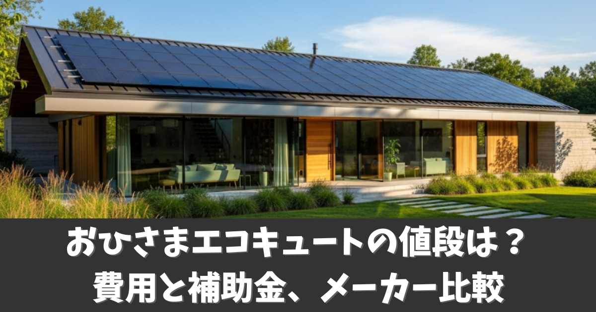 おひさまエコキュートの値段を解説！パナソニック・日立・三菱の価格差