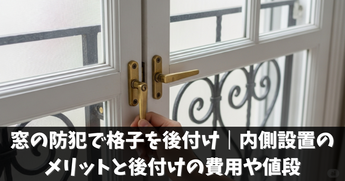 窓の防犯で格子を後付け｜内側設置のメリットと後付けの費用や値段