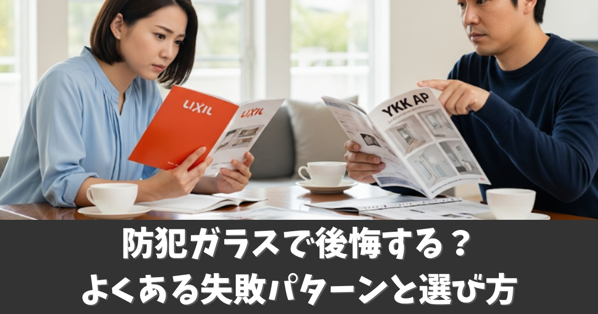 防犯ガラスで後悔する？よくある失敗パターンと選び方