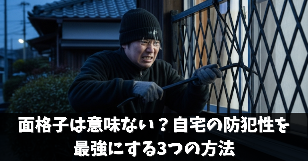 面格子は意味ない？自宅の防犯性を最強にする3つの方法