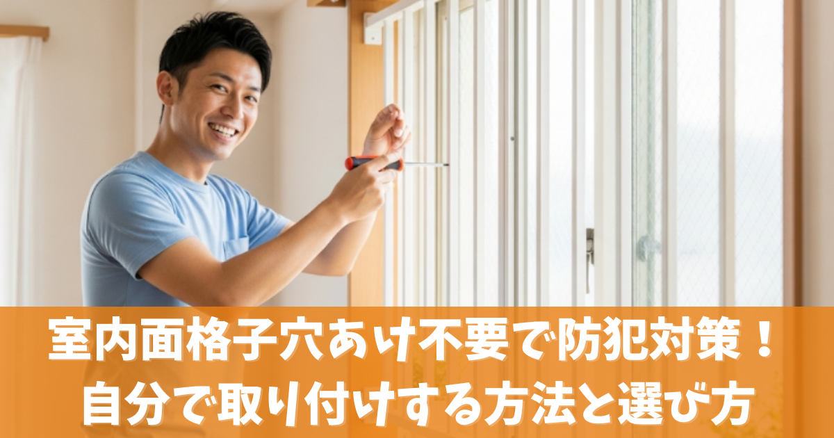 室内面格子穴あけ不要で防犯対策！自分で取り付けする方法と選び方