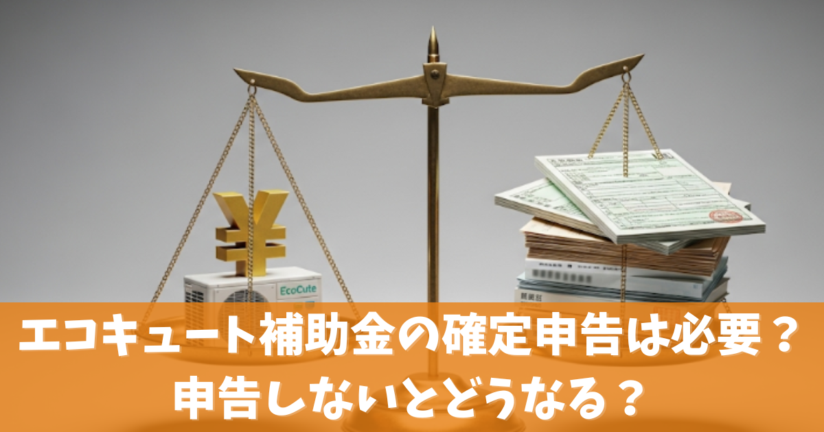 エコキュート補助金の確定申告は必要？申告しないとどうなる？