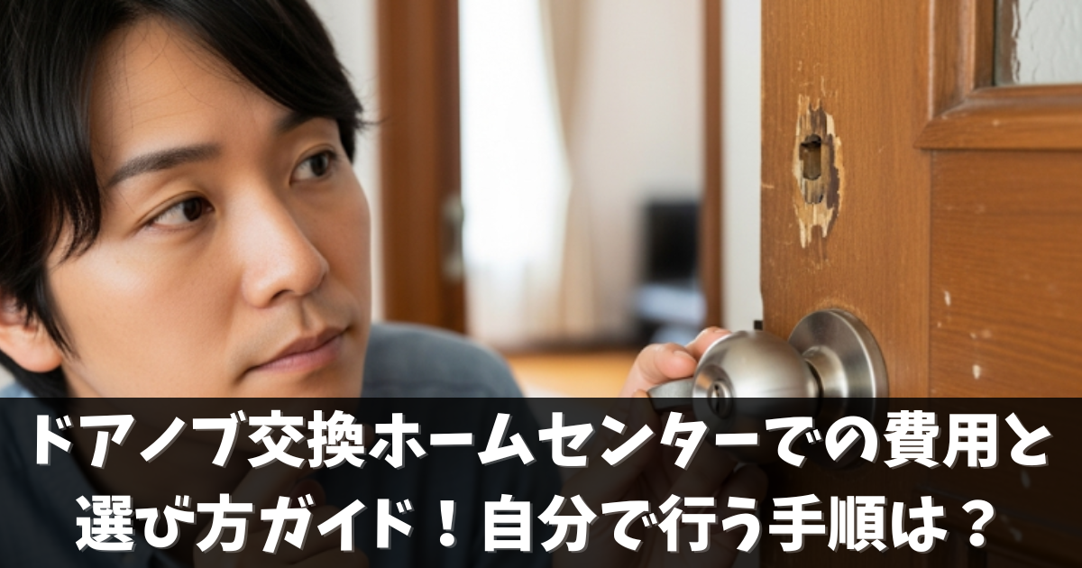ドアノブ交換ホームセンターでの費用と選び方ガイド！自分で行う手順は？