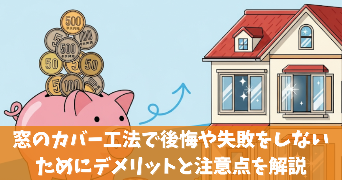 窓のカバー工法で後悔や失敗をしないためにデメリットと注意点を解説