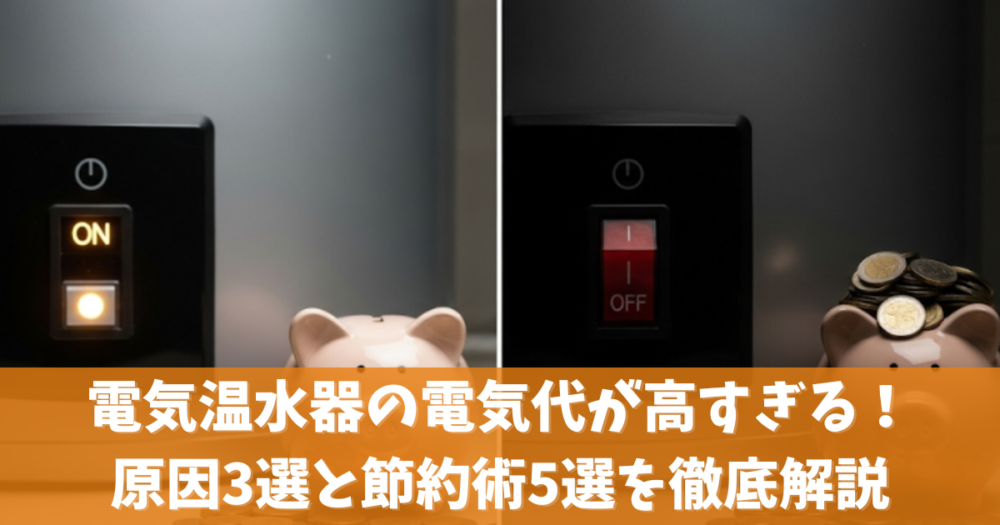 電気温水器の電気代が高すぎる！原因3選と節約術5選を徹底解説