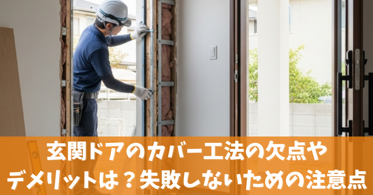 玄関ドアのカバー工法の欠点やデメリットは？失敗しないための注意点