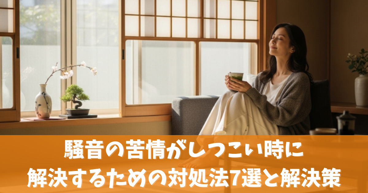 騒音の苦情がしつこい時に解決するための対処法7選と解決策