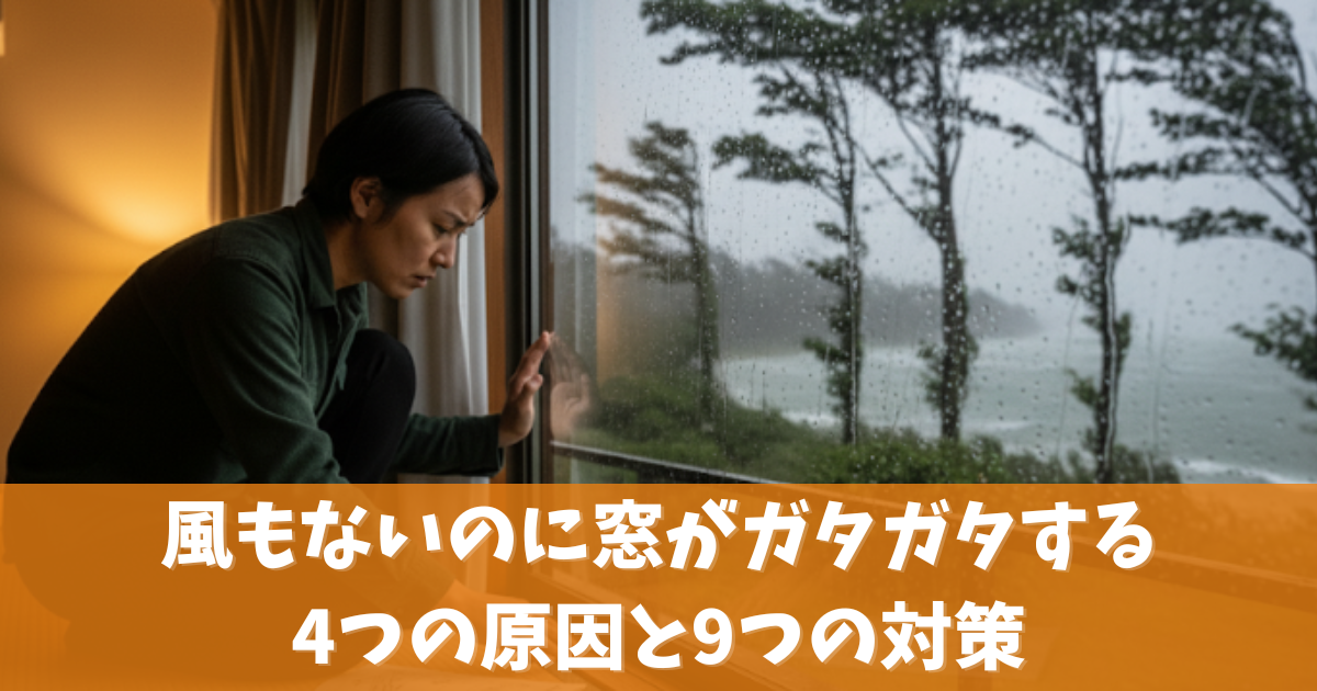 風もないのに窓がガタガタする4つの原因と9つの対策